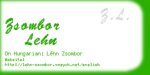 zsombor lehn business card